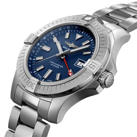 breitling blaues glas|Avenger Automatic GMT 45 Edelstahl .